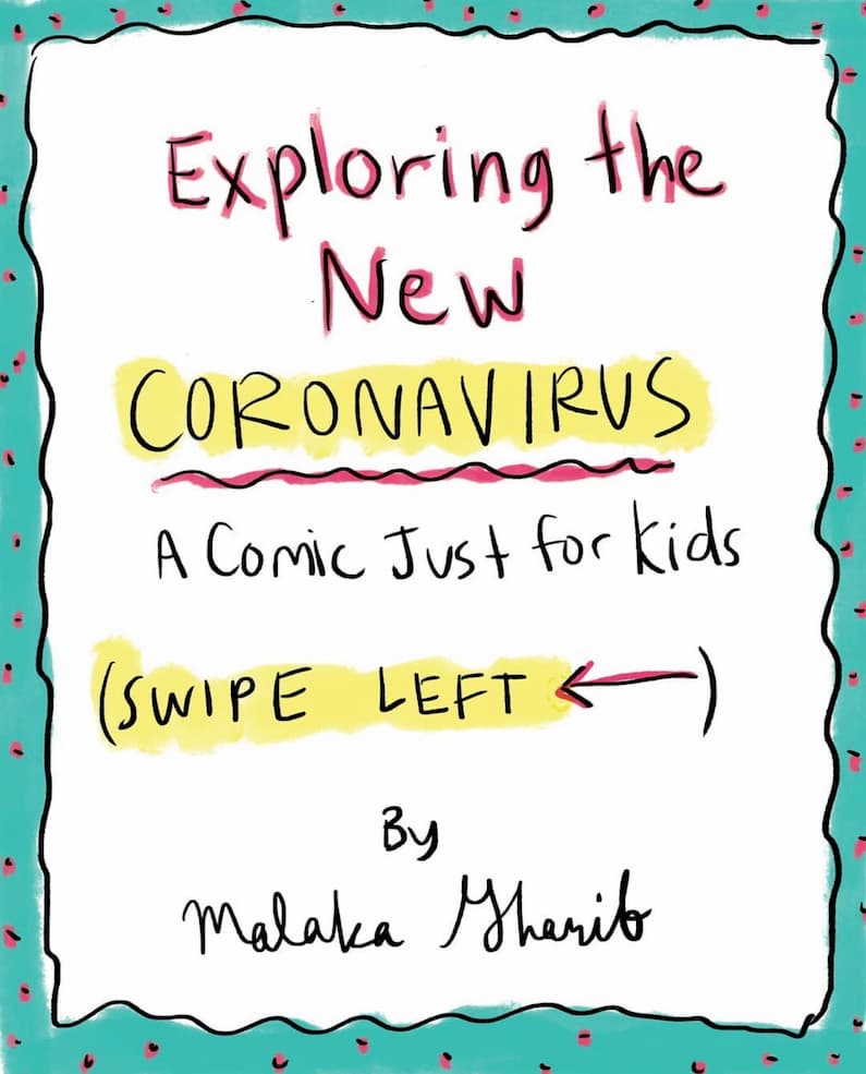 Cover of a Coronavirus comic for young children